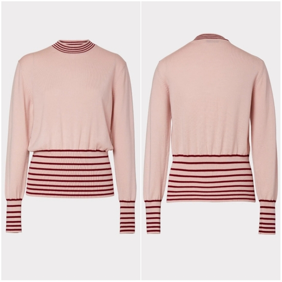 Milly Striped Crew Neck Sweater - Picture 2 of 9
